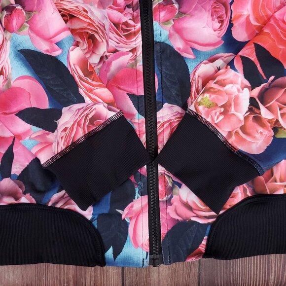 Lululemon Om Me Home Jacket Womens Size 12 Secret Garden Black Luon Athleisure - Picture 9 of 15